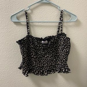 Hollister XL cropped floral print tank top